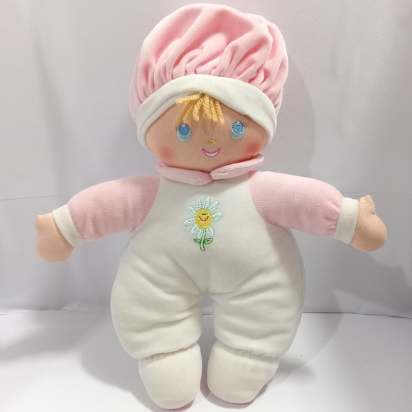 Well Made Toys Plush Hug N Snuggle Pink Baby Doll Rattle Stuffed Toy 12" Doll St - Picture 6 of 7